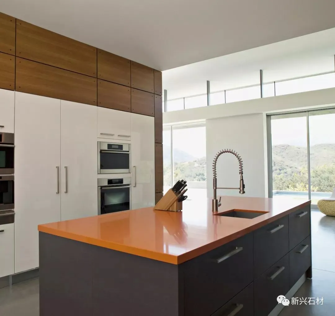 Brown quartz stone countertop